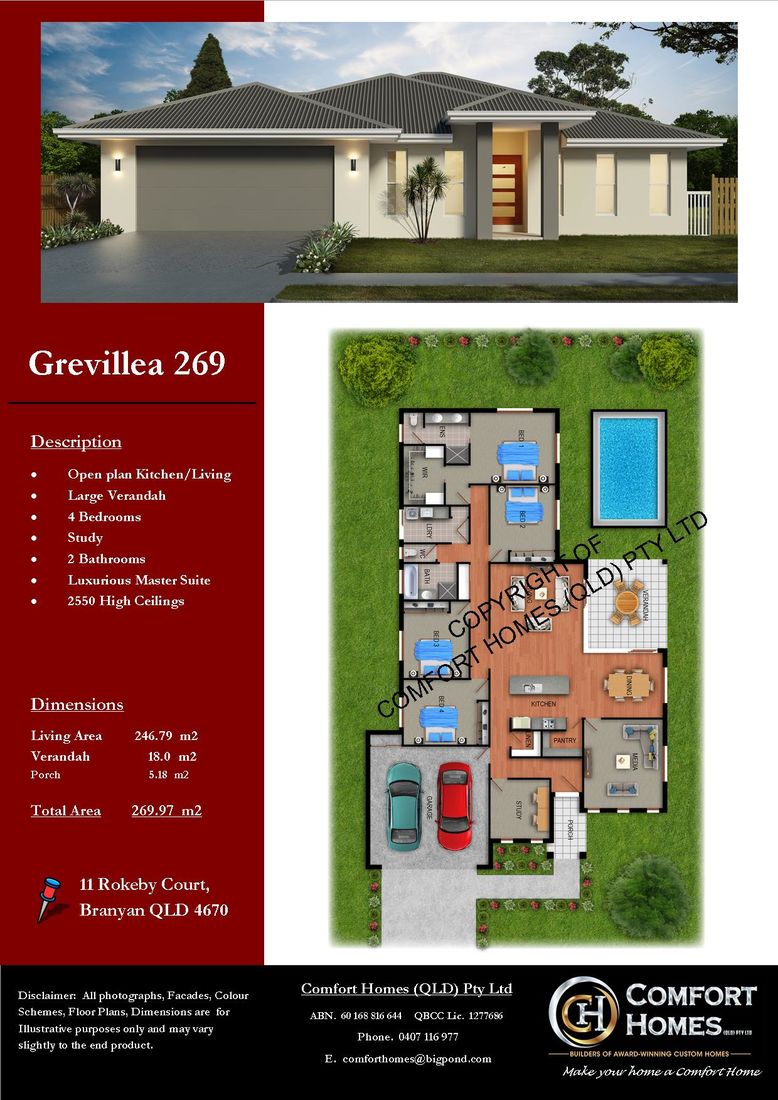 Grevillea 269 home design by Comfort Homes Bundaberg