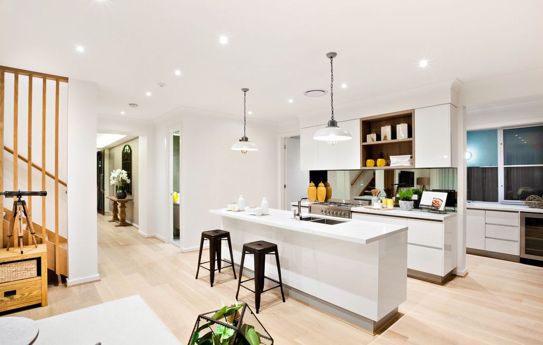 Dark toned kitchen interior